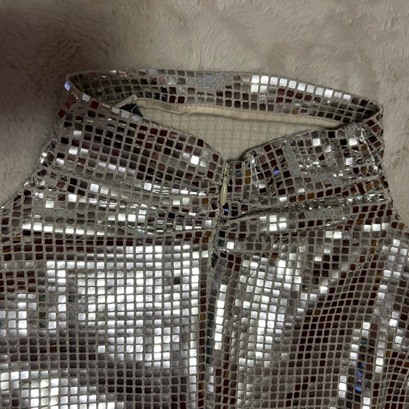 4/$20 - Zara high neck mirror long sleeve top women’s size small - Picture 10 of 12